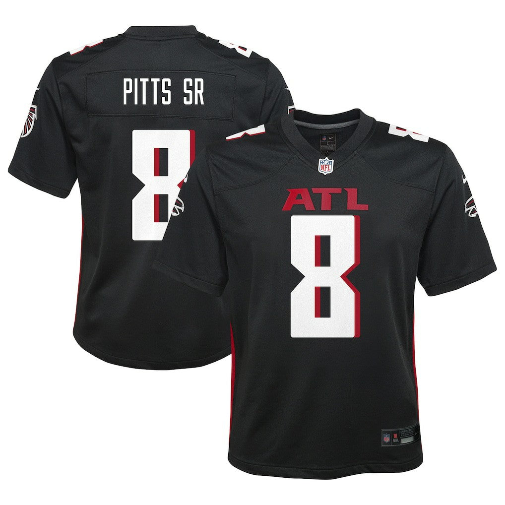 Kyle Pitts Sr. Atlanta Falcons Youth Game Jersey - Black Jerseys