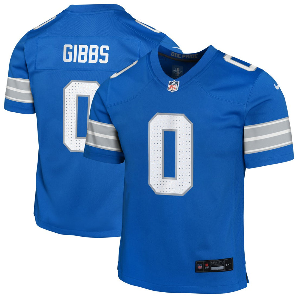 Jahmyr Gibbs Detroit Lions Youth Game Jersey - Blue Jerseys