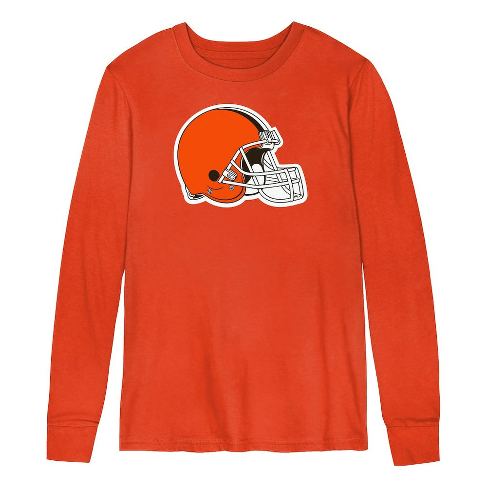 Cleveland Browns Youth Primary Logo Long Sleeve T-Shirt - Orange T-shirts