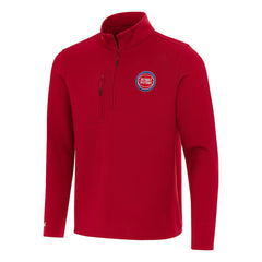 Detroit Pistons Antigua Insider Quarter-Zip Top Red
