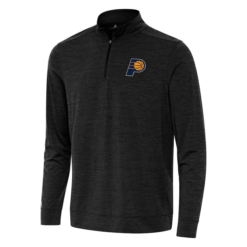 Indiana Pacers Antigua Bright Quarter-Zip Top Heather Black