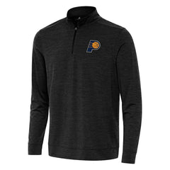 Indiana Pacers Antigua Bright Quarter-Zip Top Heather Black
