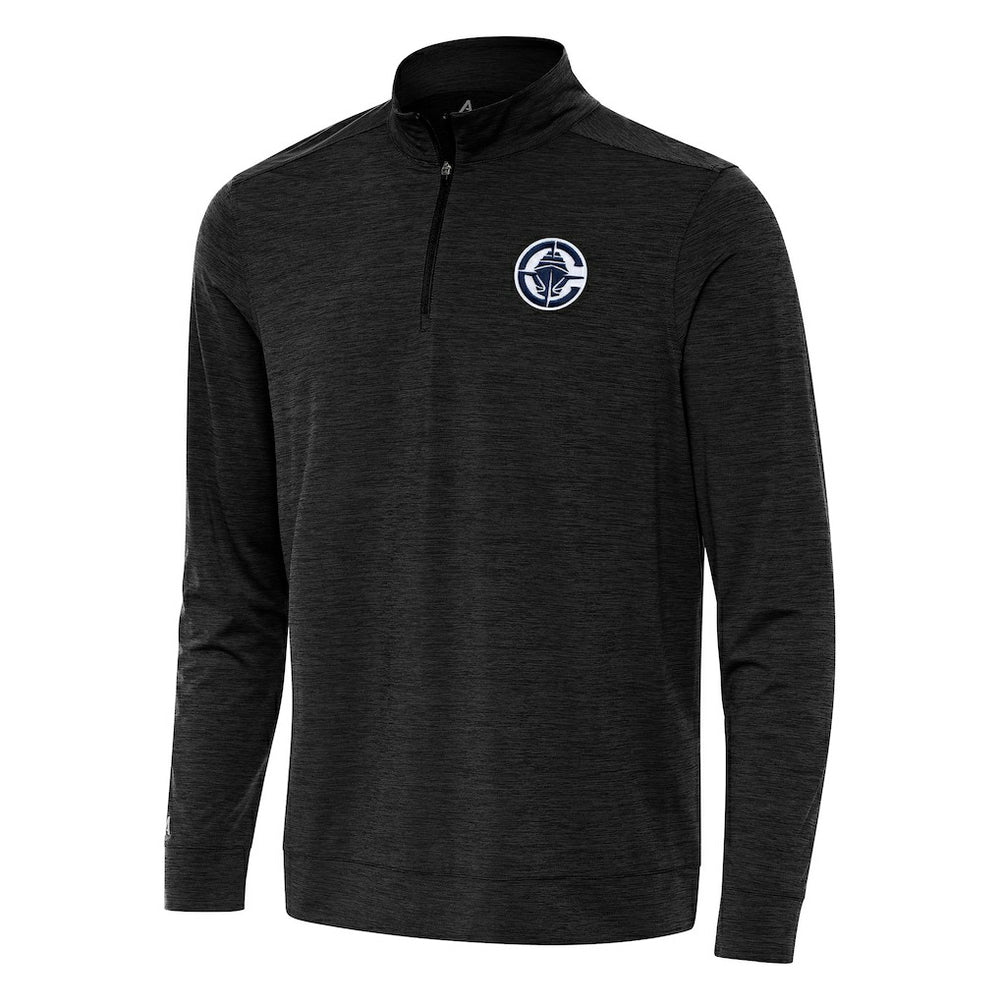 LA Clippers Antigua Bright Quarter-Zip Top Heather Black outlet