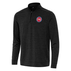 Detroit Pistons Antigua Bright Quarter-Zip Top Heather Black outlet