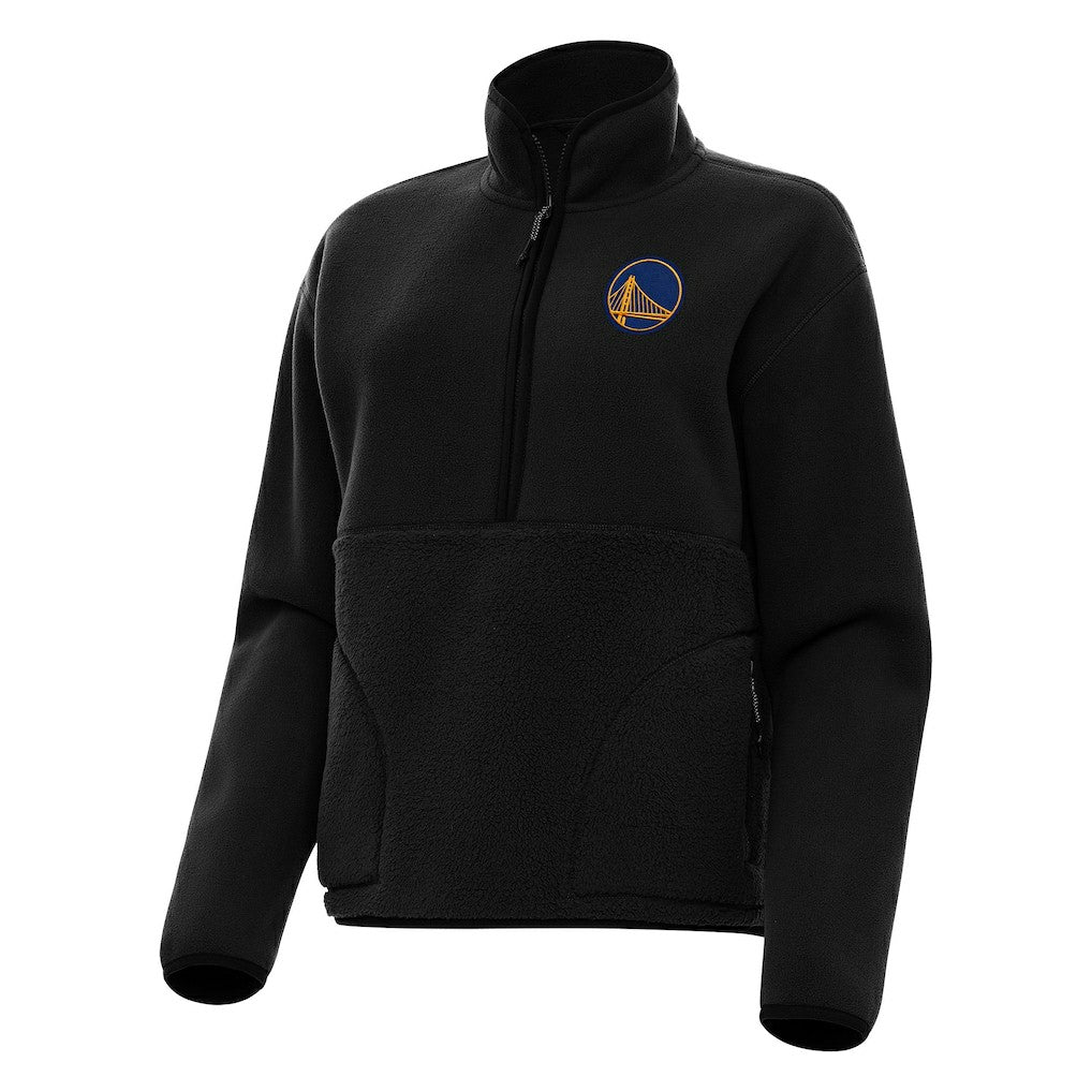 Golden State Warriors Antigua Women's Figure Half-Zip Pullover Sweatshirt Black outlet