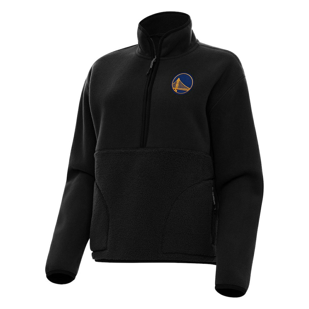 Golden State Warriors Antigua Women's Figure Half-Zip Pullover Sweatshirt Black outlet