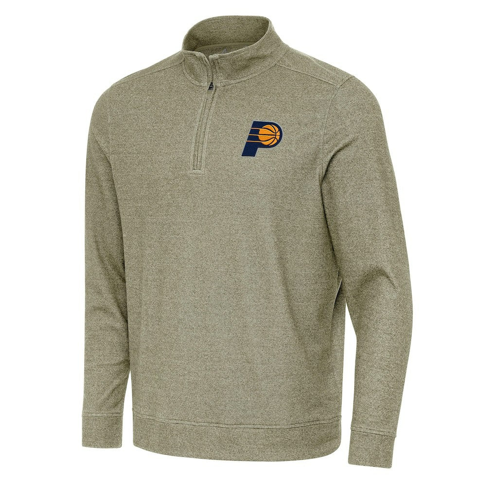 Indiana Pacers Antigua Subtle Quarter-Zip Sweatshirt Olive outlet