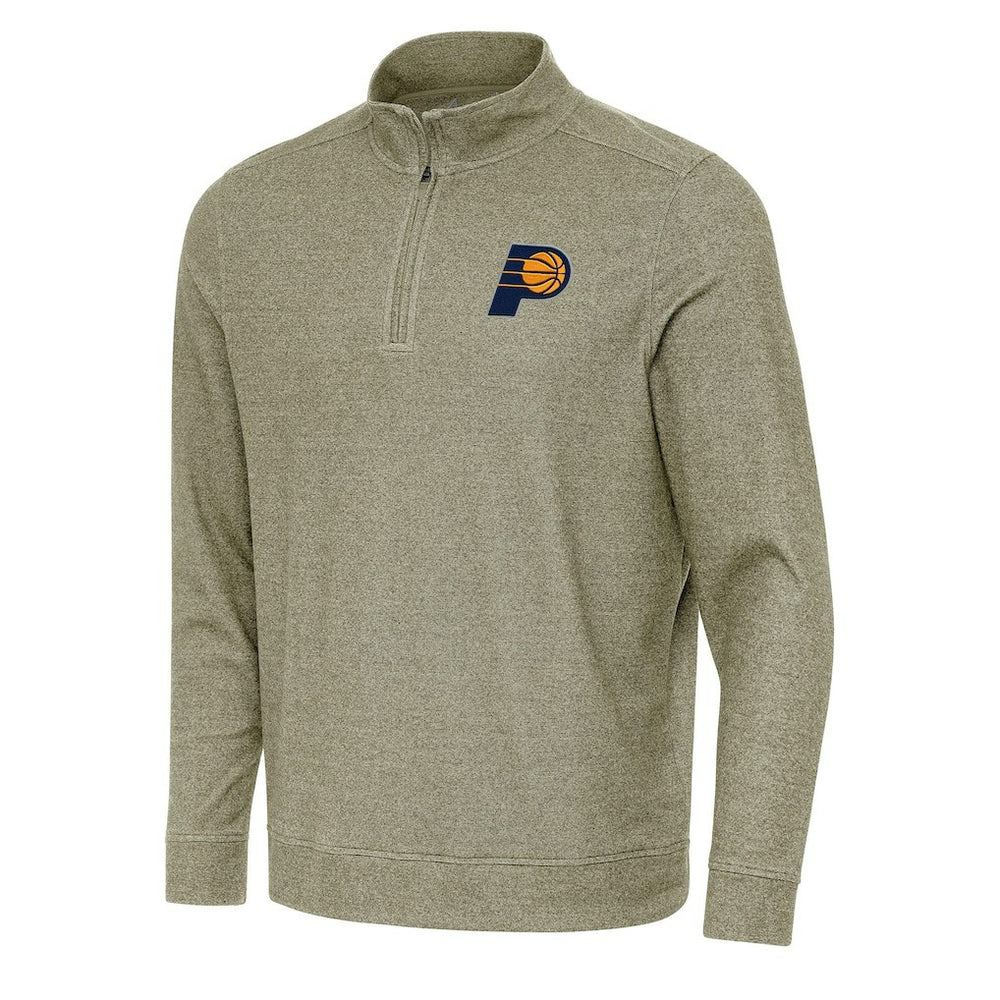 Indiana Pacers Antigua Subtle Quarter-Zip Sweatshirt Olive outlet