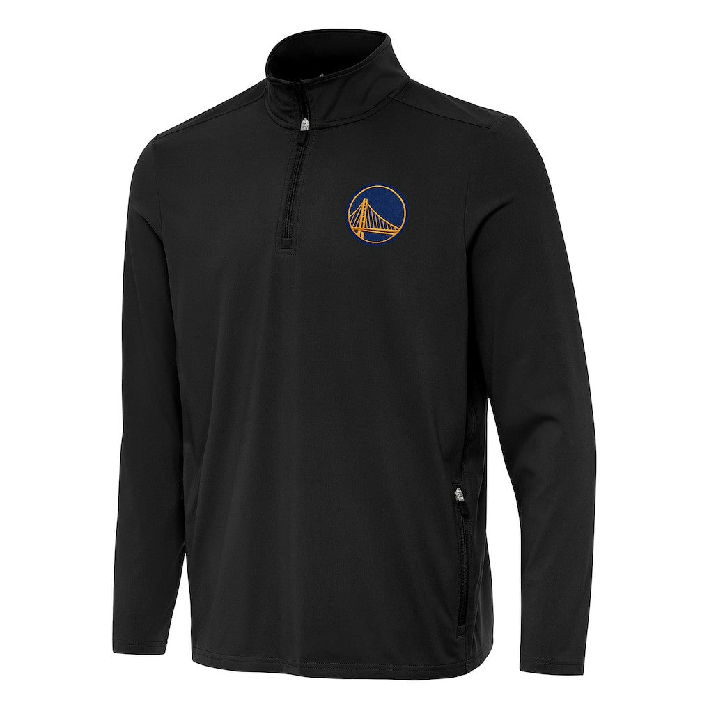 Golden State Warriors Antigua Perilous Quarter-Zip Sweatshirt Black