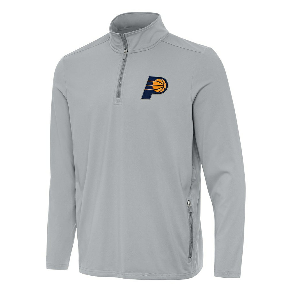 Indiana Pacers Antigua Perilous Quarter-Zip Sweatshirt Gray