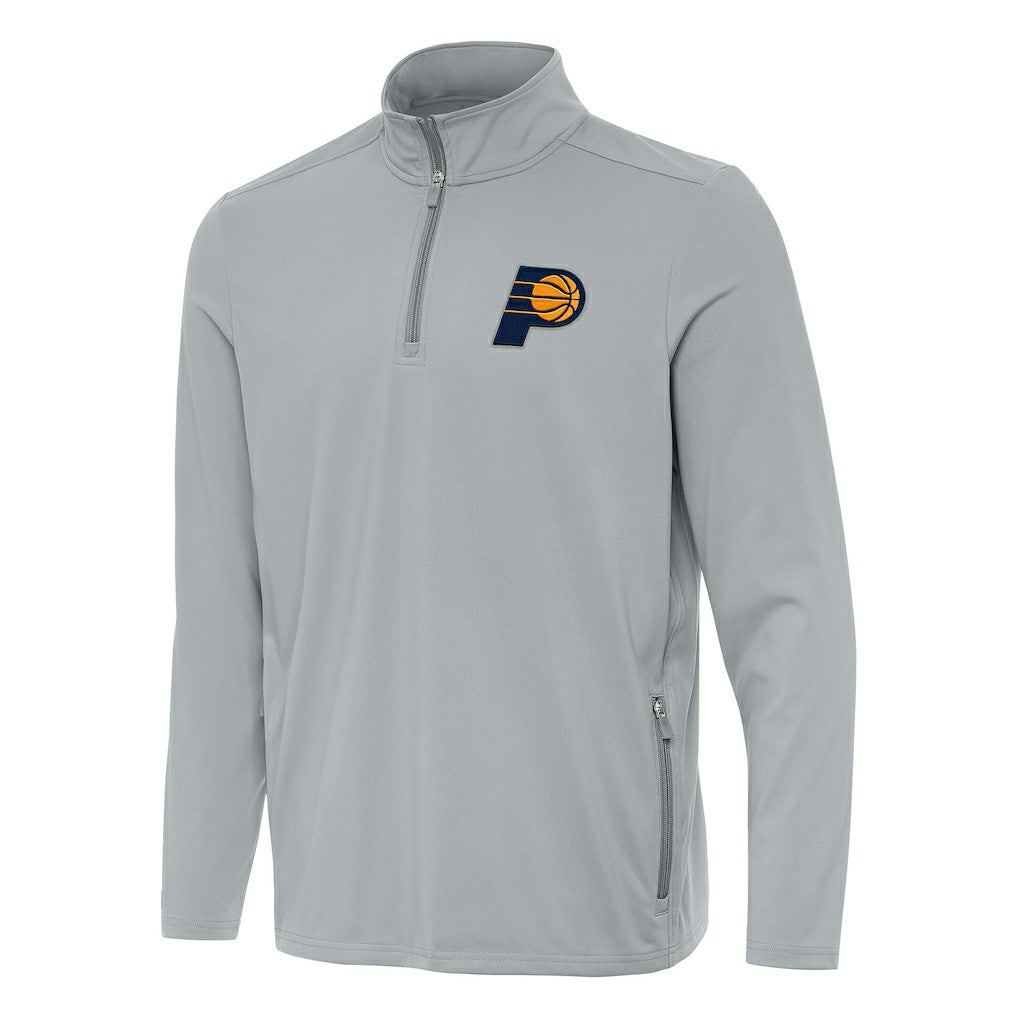Indiana Pacers Antigua Perilous Quarter-Zip Sweatshirt Gray