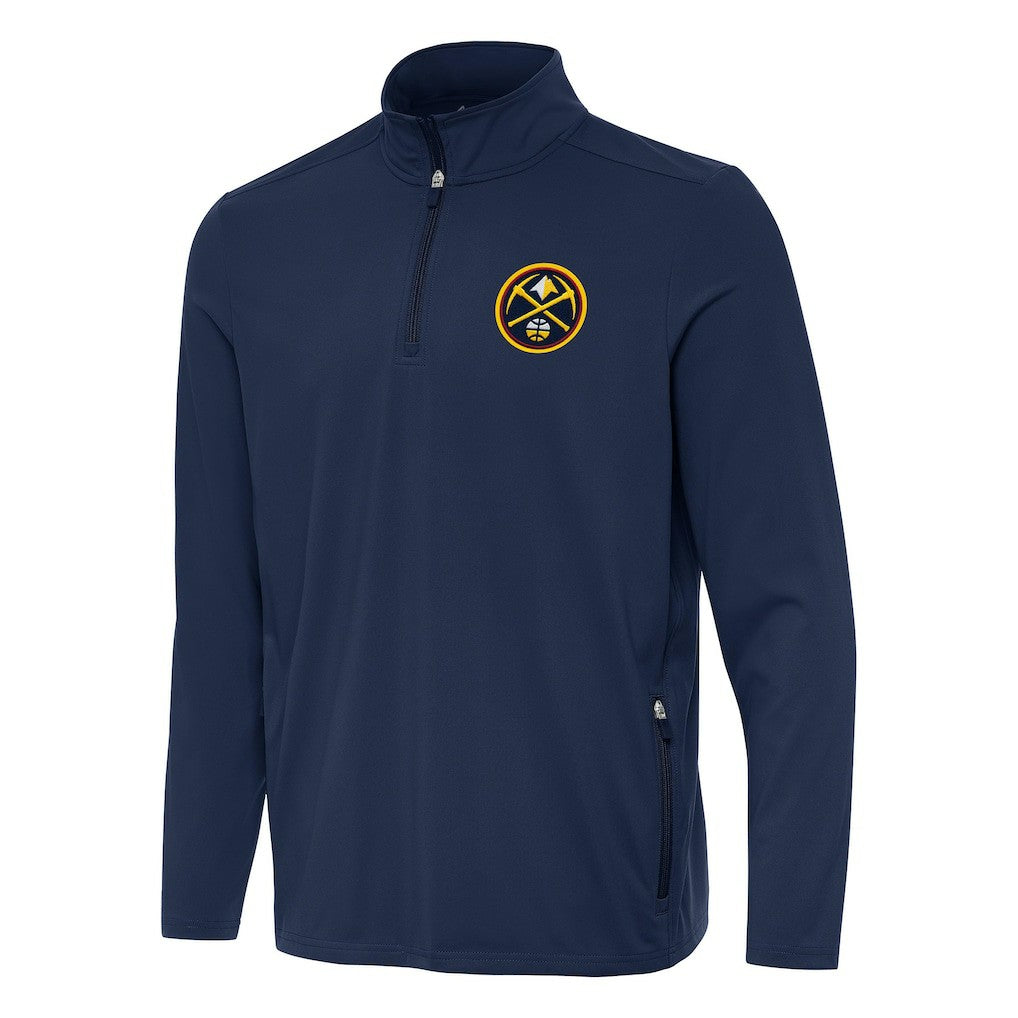 Denver Nuggets Antigua Perilous Quarter-Zip Sweatshirt Navy outlet