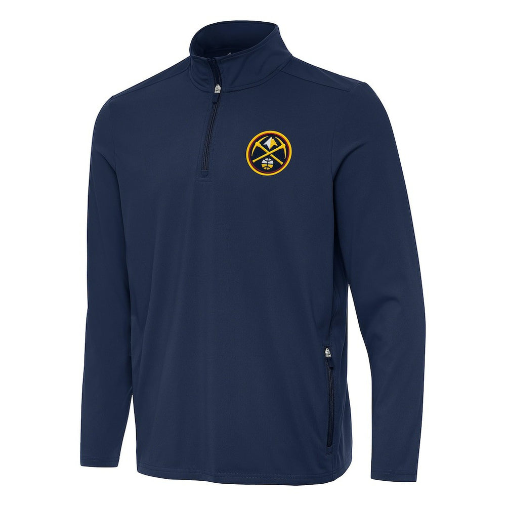 Denver Nuggets Antigua Perilous Quarter-Zip Sweatshirt Navy outlet