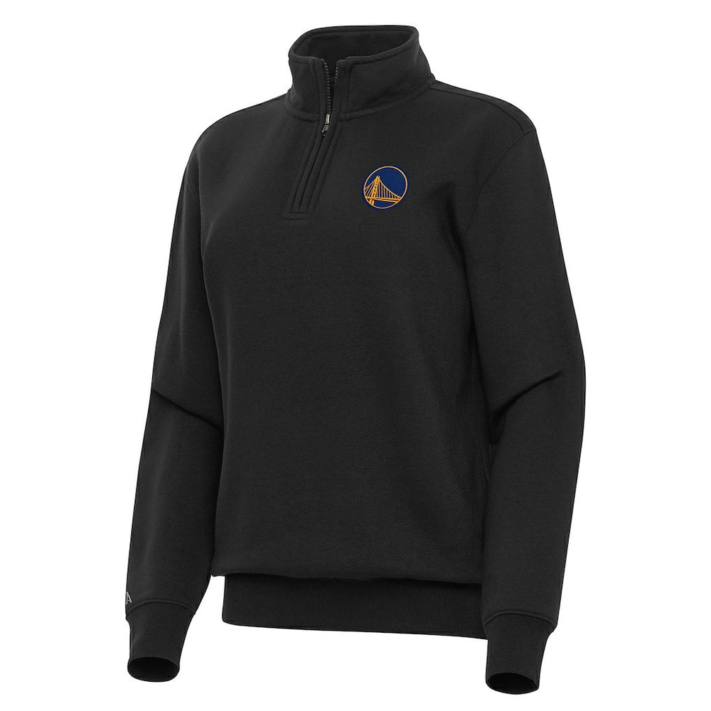 Golden State Warriors Antigua Women's Victory Quarter-Zip Sweatshirt Black