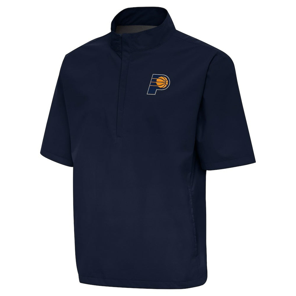 Indiana Pacers Antigua Brisk Quarter-Zip Windbreaker Navy