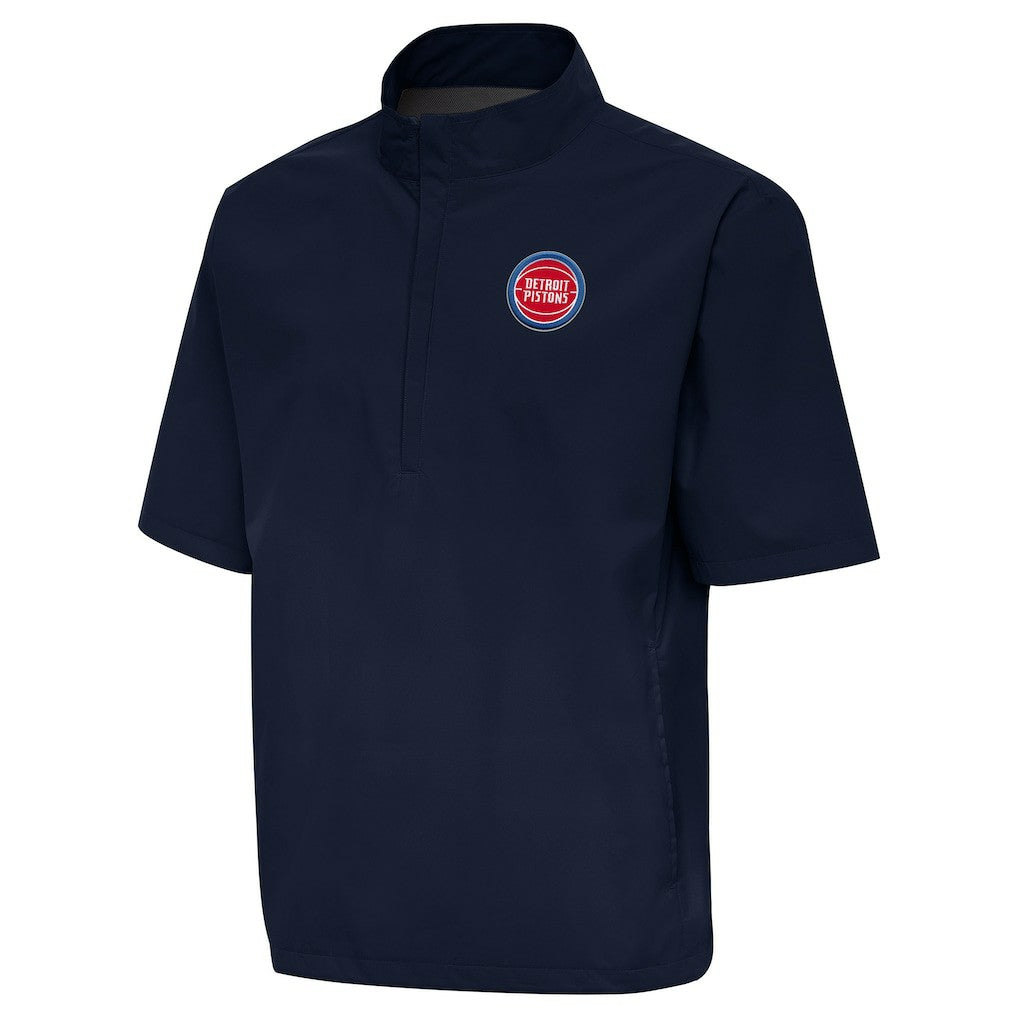 Detroit Pistons Antigua Brisk Quarter-Zip Windbreaker Navy outlet