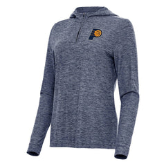 Indiana Pacers Antigua Women's Daybreak Quarter-Zip Hoodie Heather Navy