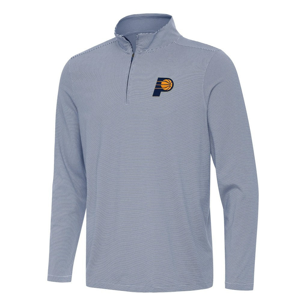Indiana Pacers Antigua Twine Quarter-Zip Top Navy