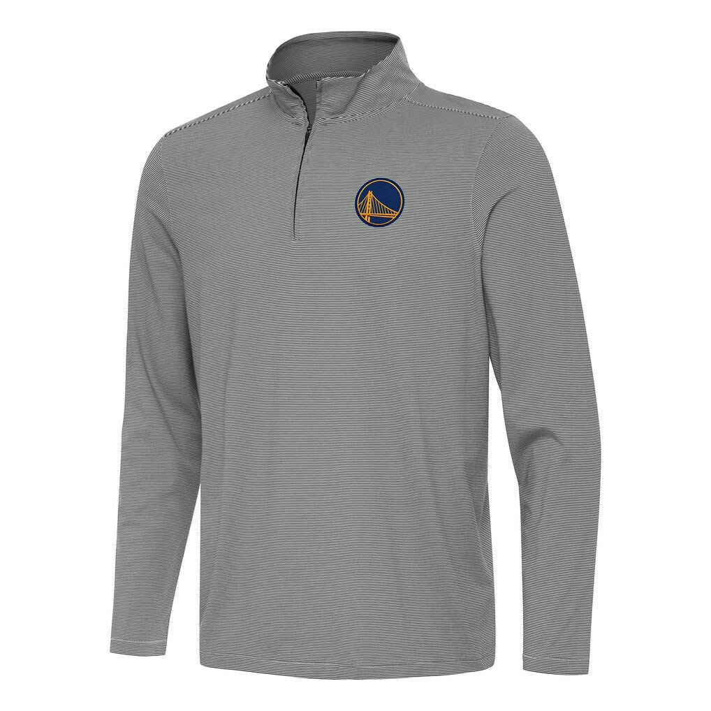 Golden State Warriors Antigua Twine Quarter-Zip Top Black