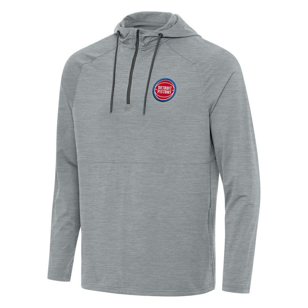 Detroit Pistons Antigua Spikes Raglan Quarter-Zip Hoodie Heather Gray outlet