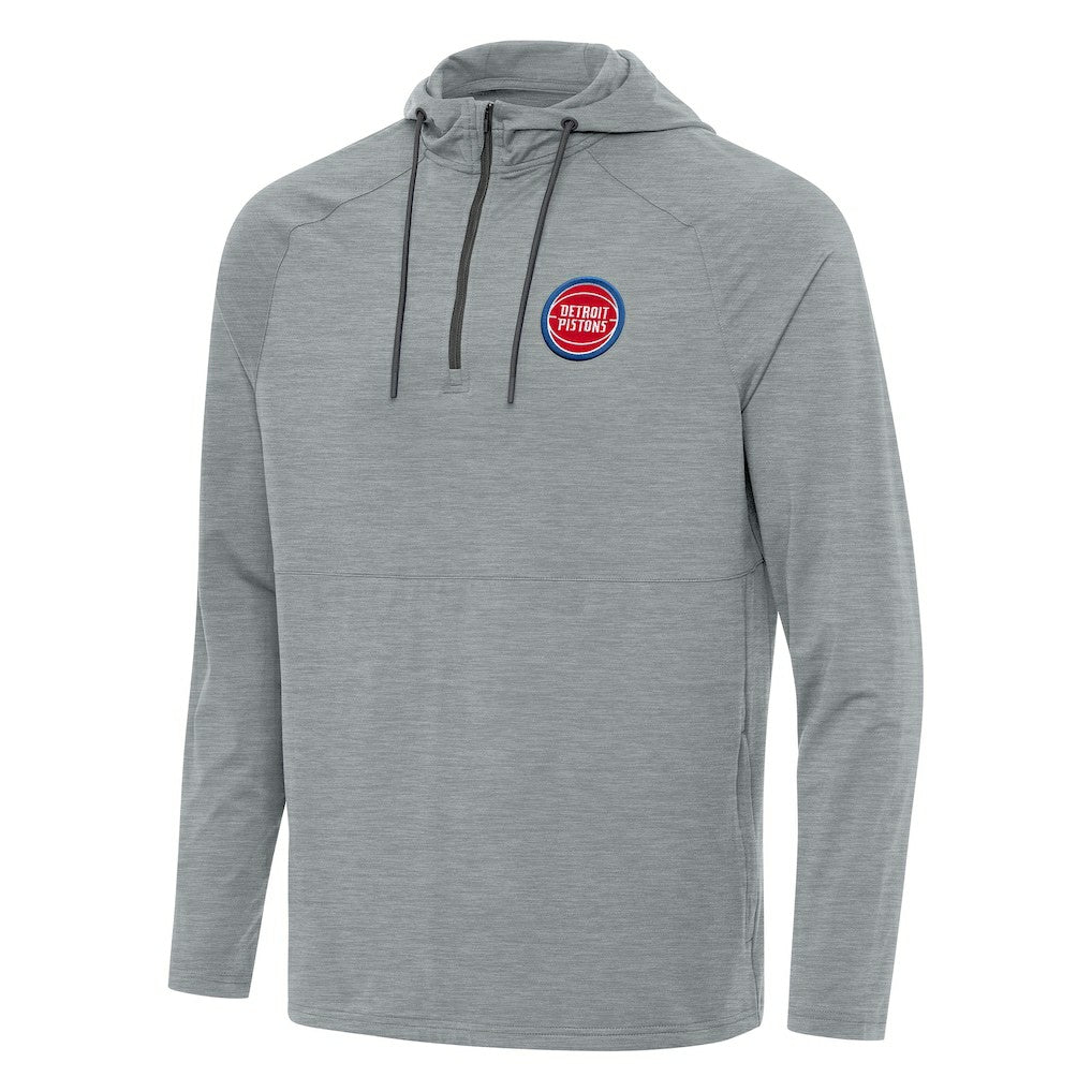 Detroit Pistons Antigua Spikes Raglan Quarter-Zip Hoodie Heather Gray outlet