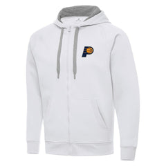 Indiana Pacers Antigua Big & Tall Victory Full-Zip Hoodie Jacket White