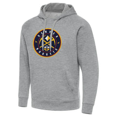 Denver Nuggets Antigua Big & Tall Victory Raglan Pullover Hoodie Heather Gray