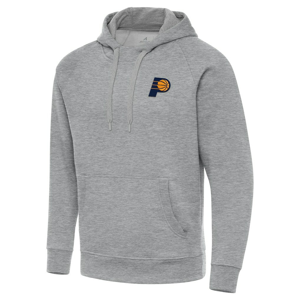 Indiana Pacers Antigua Big & Tall Victory Raglan Pullover Hoodie Heather Gray