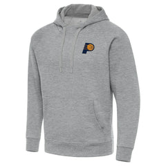 Indiana Pacers Antigua Big & Tall Victory Raglan Pullover Hoodie Heather Gray