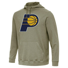 Indiana Pacers Antigua Cloud Pullover Hoodie Heather Olive