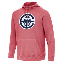 LA Clippers Antigua Cloud Pullover Hoodie Heather Red