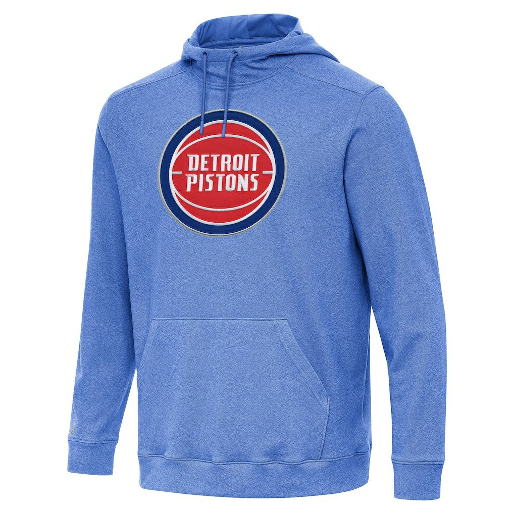 Detroit Pistons Antigua Cloud Pullover Hoodie Heather Blue
