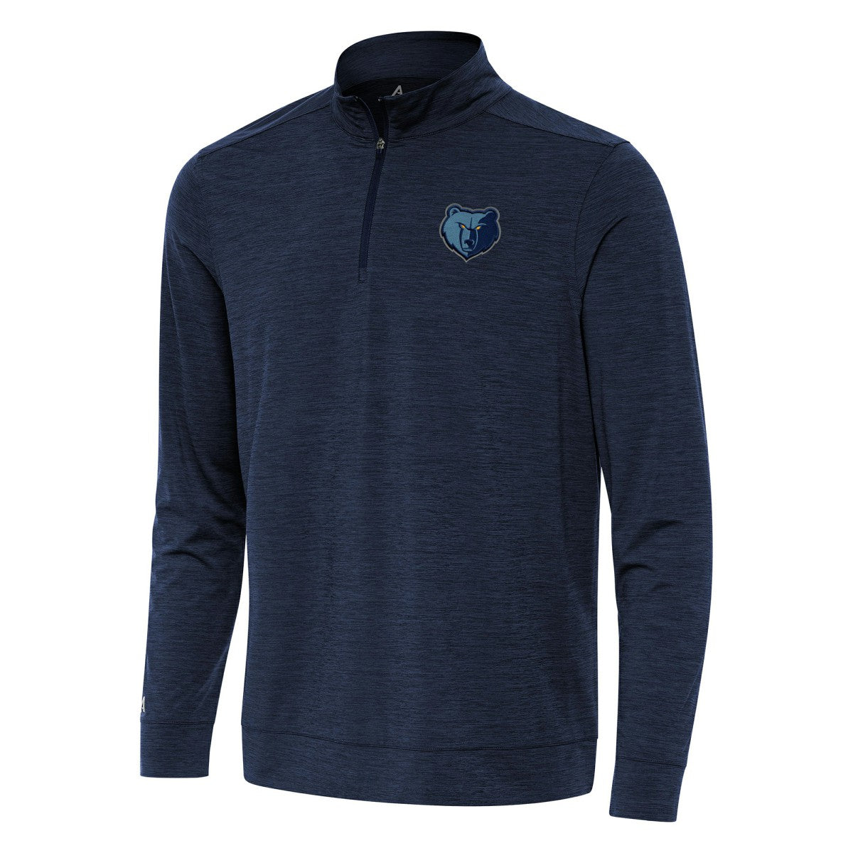Memphis Grizzlies Antigua Bright Quarter-Zip Top Heather Navy