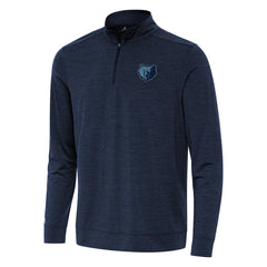 Memphis Grizzlies Antigua Bright Quarter-Zip Top Heather Navy