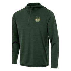 Milwaukee Bucks Antigua Tidy Quarter-Zip Hoodie Hunter Green