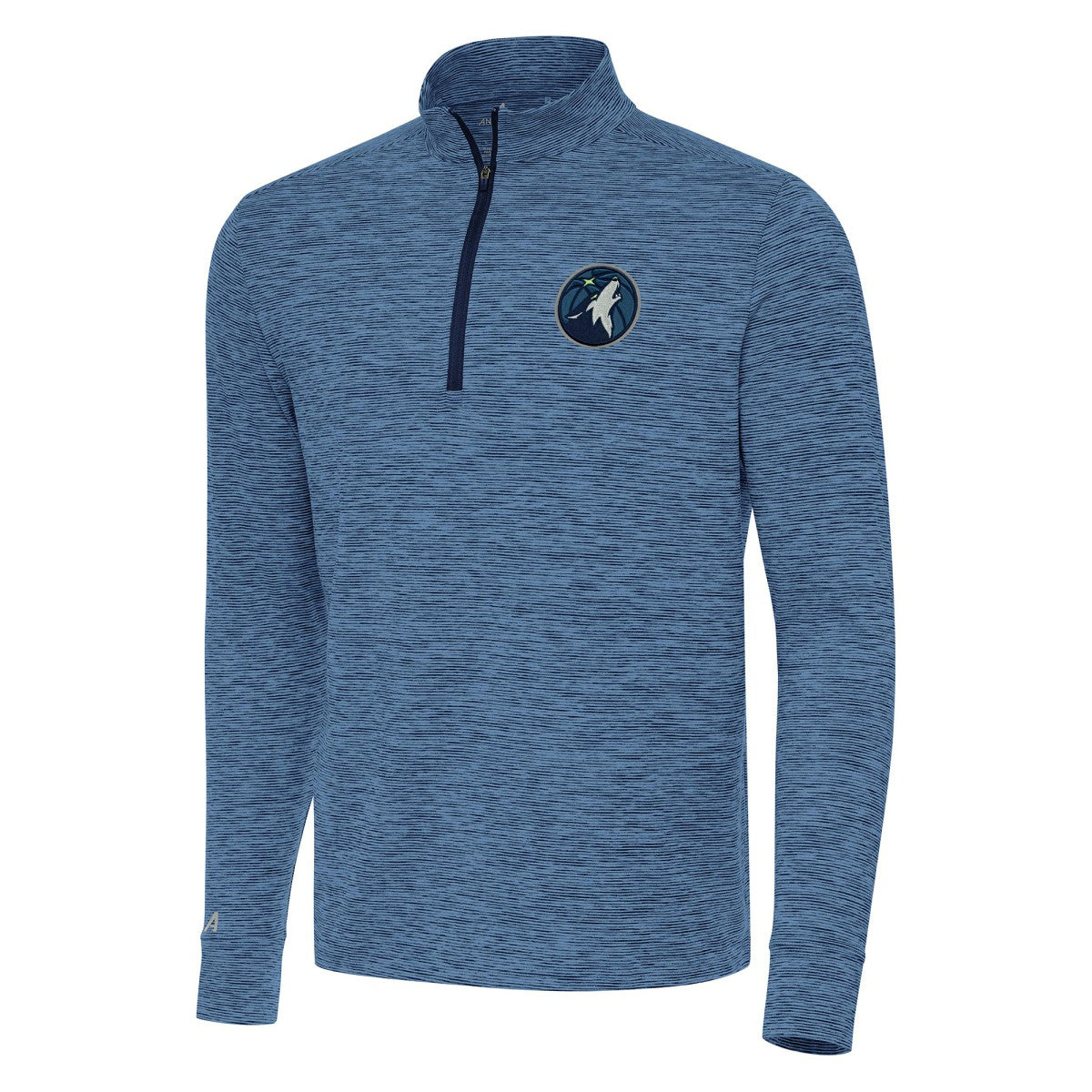 Minnesota Timberwolves Antigua Cause Quarter-Zip Top Heather Navy