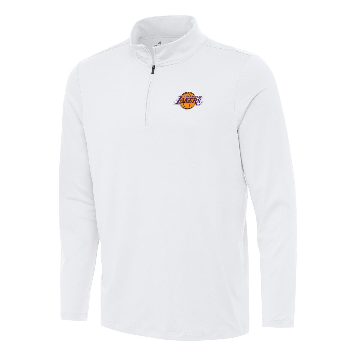 Los Angeles Lakers Antigua Reprocess Quarter-Zip Top White