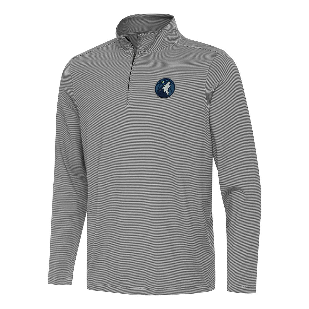 Minnesota Timberwolves Antigua Twine Quarter-Zip Top Black