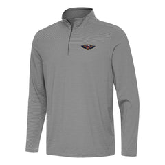 New Orleans Pelicans Antigua Twine Quarter-Zip Top Black