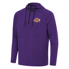 Los Angeles Lakers Antigua Spikes Raglan Quarter-Zip Hoodie Heather Purple outlet