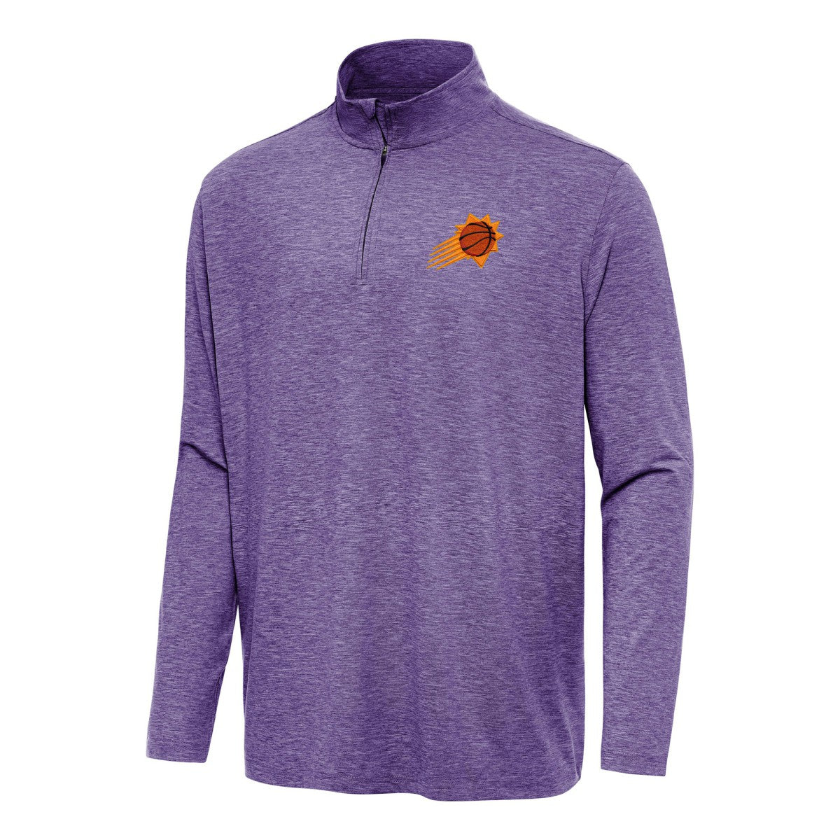 Phoenix Suns Antigua Hunk Quarter-Zip Top Heather Purple