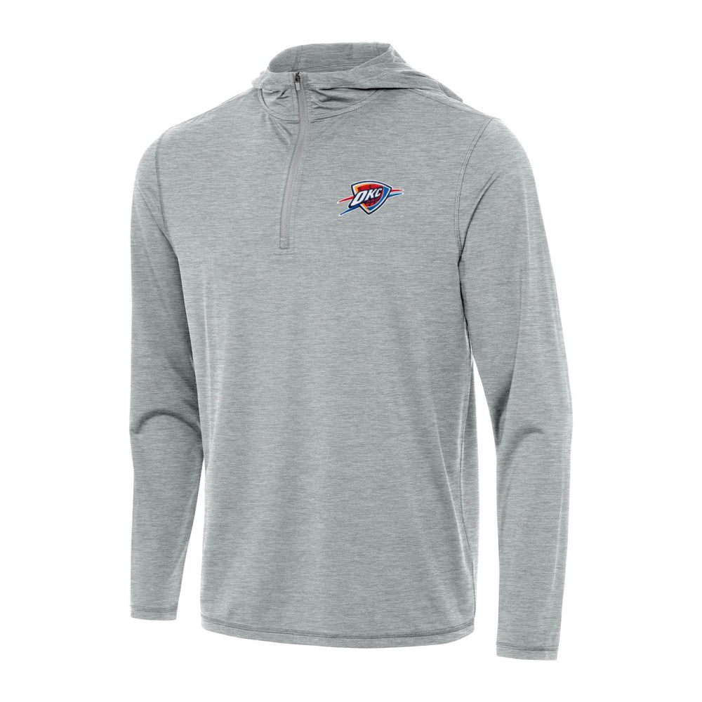 Oklahoma City Thunder Antigua Tidy Quarter-Zip Hoodie Heather Gray