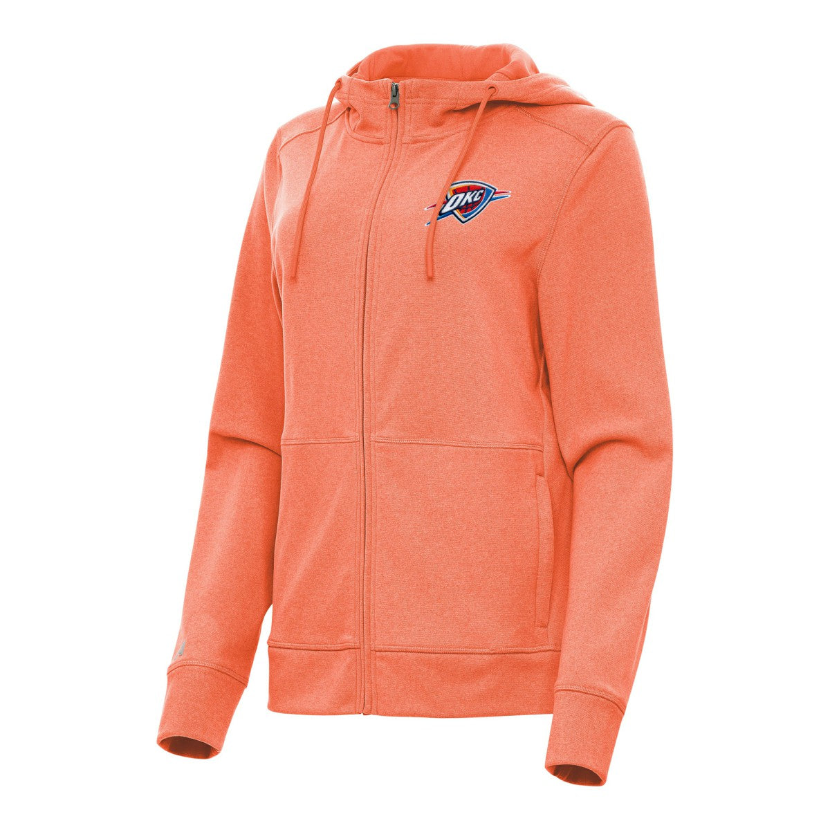 Oklahoma City Thunder Antigua Women's Seeker Full-Zip Hoodie Jacket Heather Orange