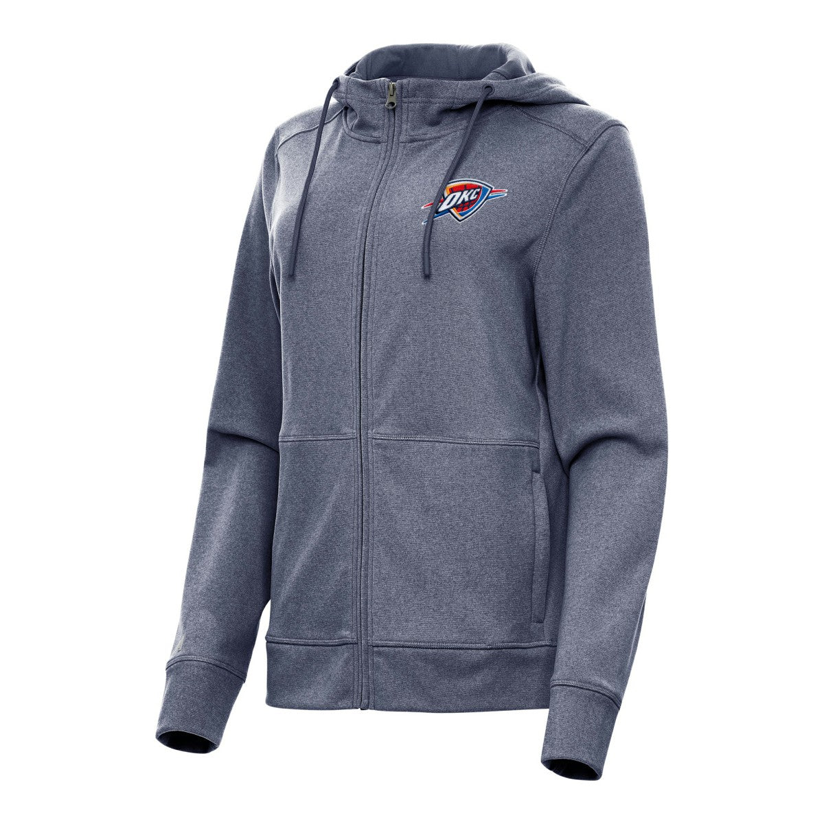 Oklahoma City Thunder Antigua Women's Seeker Full-Zip Hoodie Jacket Heather Navy