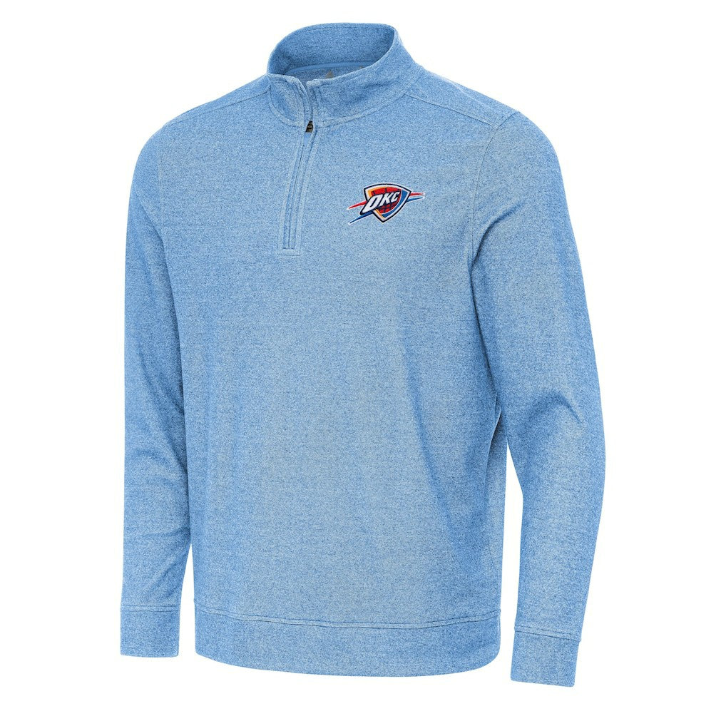 Oklahoma City Thunder Antigua Subtle Quarter-Zip Sweatshirt Heather Powder Blue outlet
