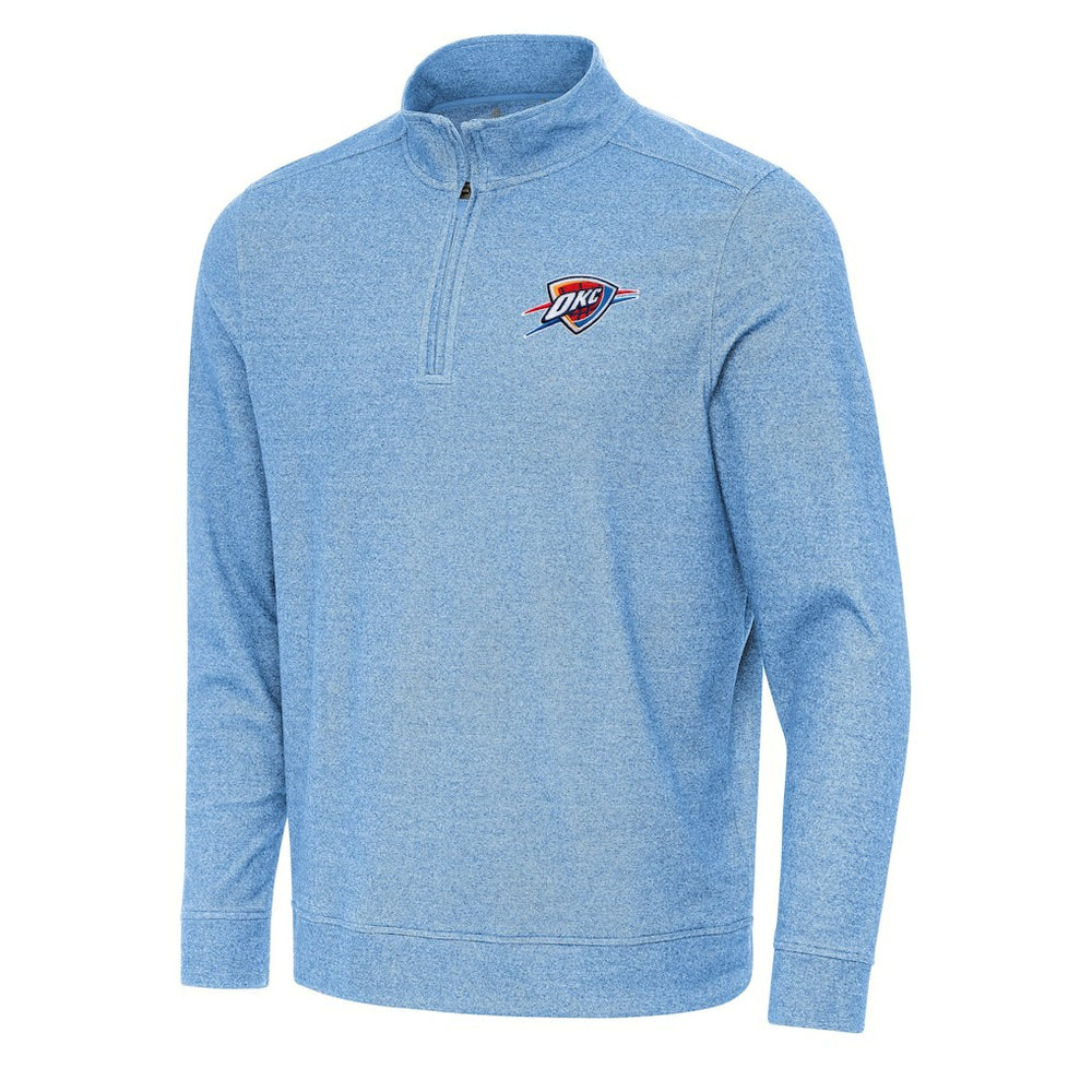 Oklahoma City Thunder Antigua Subtle Quarter-Zip Sweatshirt Heather Powder Blue outlet