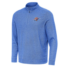 Oklahoma City Thunder Antigua Subtle Quarter-Zip Sweatshirt Heather Royal
