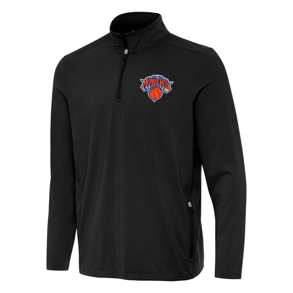 New York Knicks Antigua Perilous Quarter-Zip Sweatshirt Black outlet