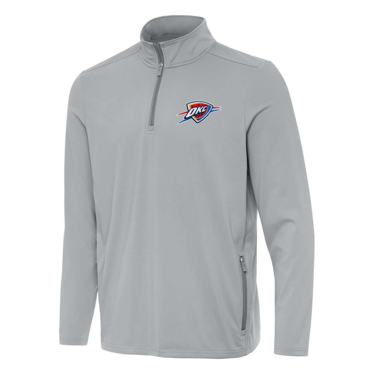 Oklahoma City Thunder Antigua Perilous Quarter-Zip Sweatshirt Gray