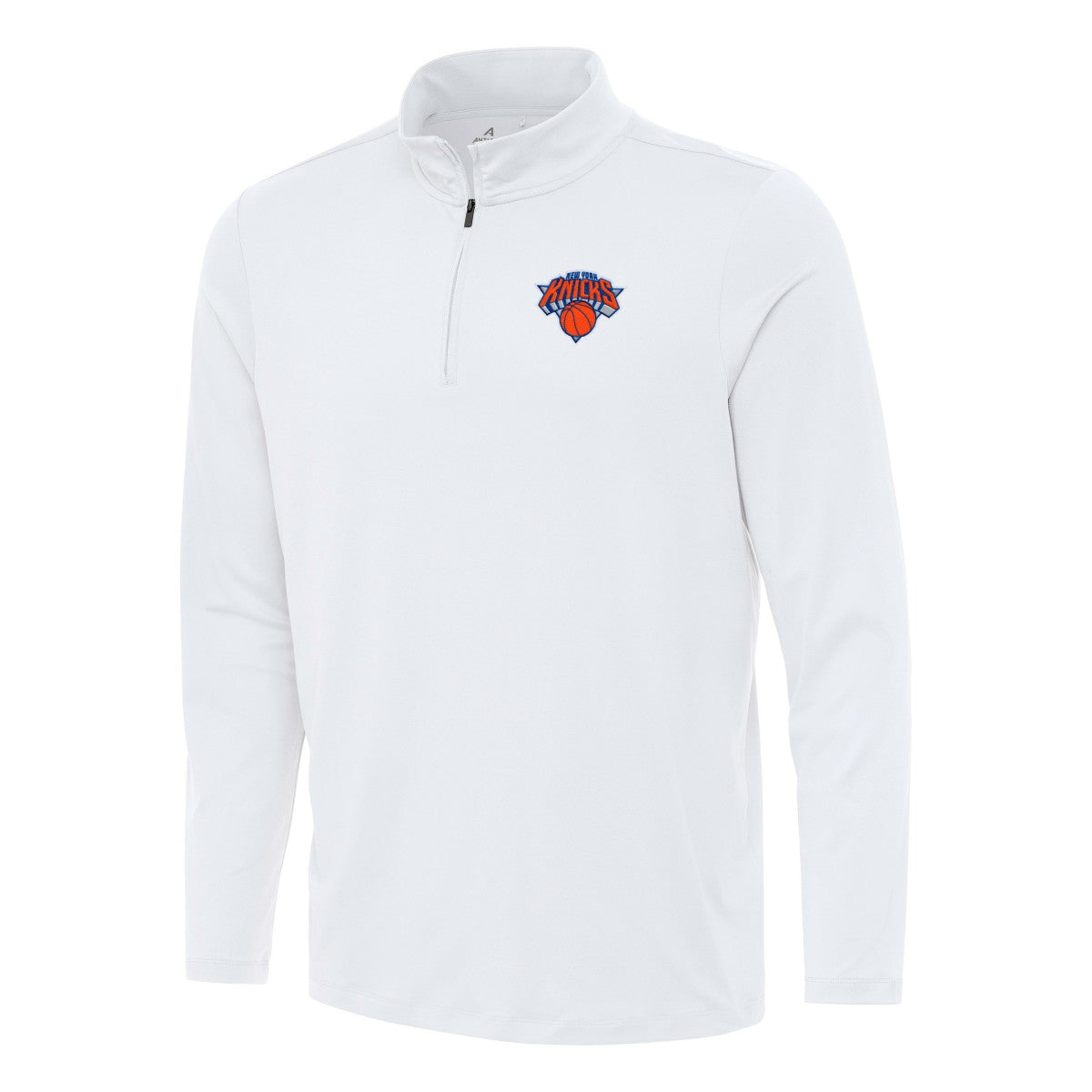 New York Knicks Antigua Reprocess Quarter-Zip Top White